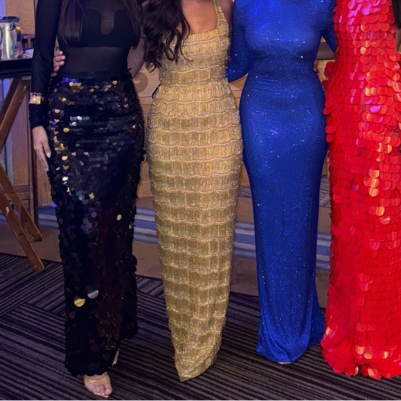 Rachel Gilbert SADIE GOWN in gold - Picture 11 of 14